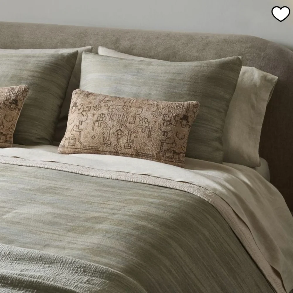 ❤️BUY 2 GET 1 FREE West Elm Silky TENCEL™ Striated Duvet Cover, Color: Elm